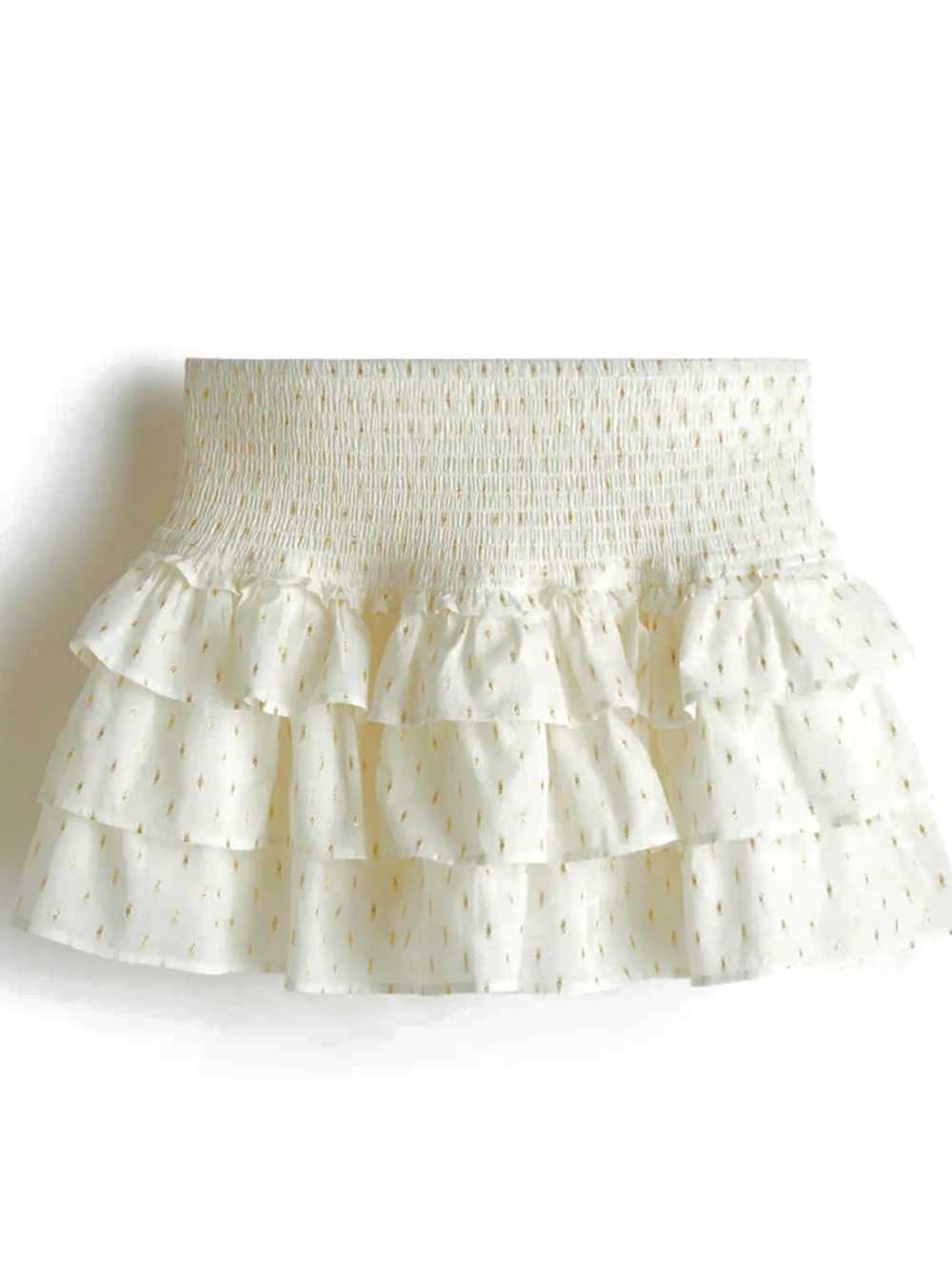 White Ruffle Skirt With Built In Shorts